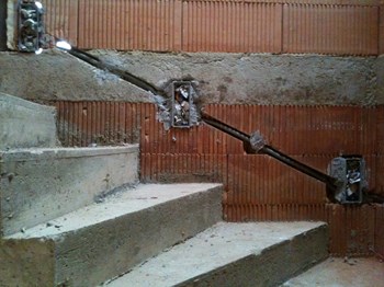 Vorbereitung für Stiegenhaus/Treppen Beleuchtung