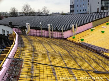 Vorbereitung für Dach-Schalung (Elektrifizierung eines Kindergartens)